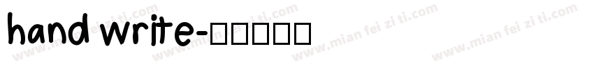 hand write字体转换